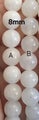 Valkoiset 8mm kivihelmet