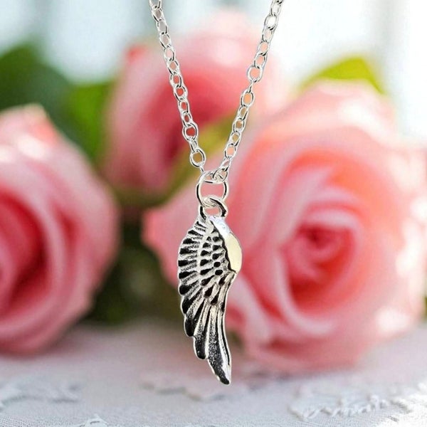 Hopeinen siipikaulakoru 2cm