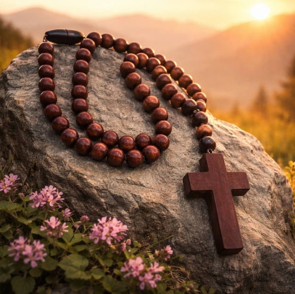 Pitk&auml;t helmikaulakorut &ndash; rukousv&auml;line ja uskon tuki