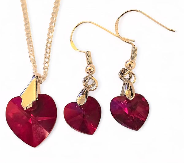 Swarovski hopeiset kristallisyd&auml;n korusetit