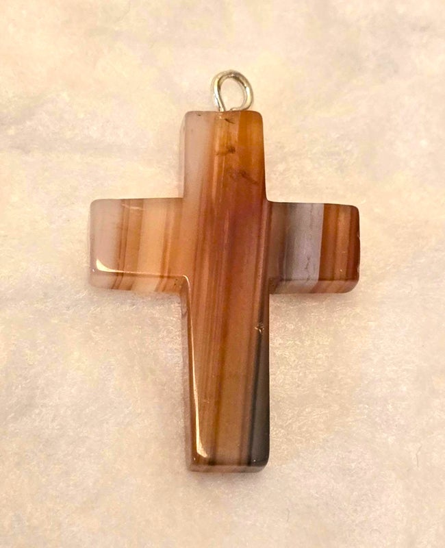 2,5cm ruskea-vaalearaita kiviristi