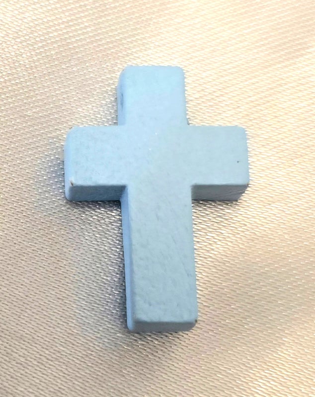 2cm, vaaleansininen puuristi