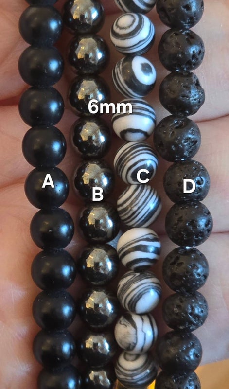 Mustat 6mm kivihelmet