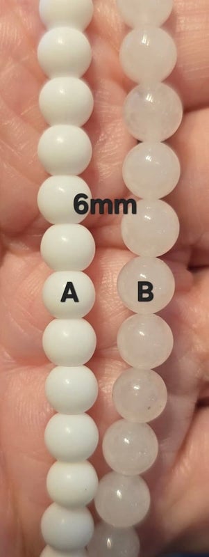 Valkoiset 6mm kivihelmet