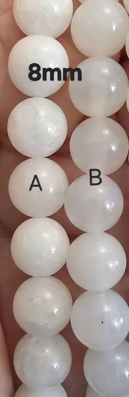 Valkoiset 8mm kivihelmet