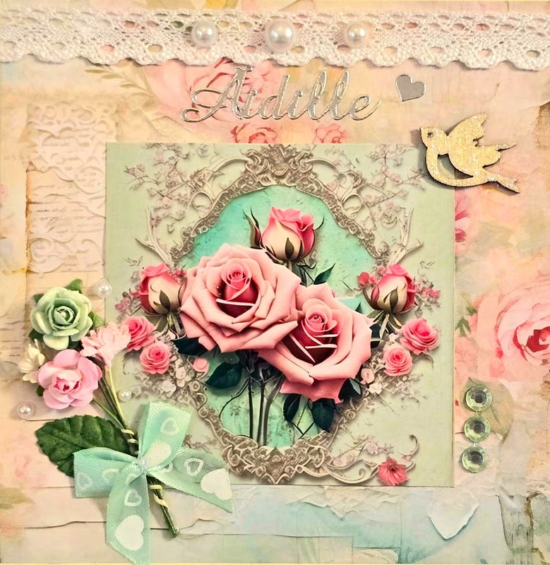 &Auml;idille - ruusut ja lintu