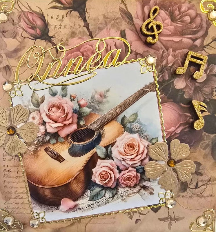 Onnea kitara ja ruusut