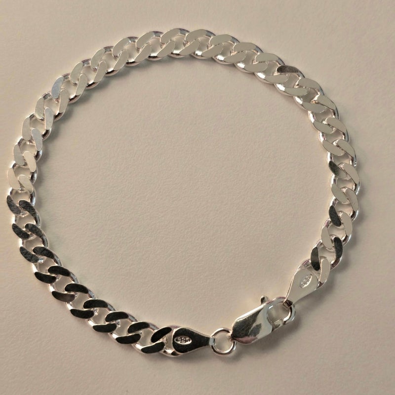 Naisten hopeinen 5,8mm panssarirannekoru 16cm ja 18cm