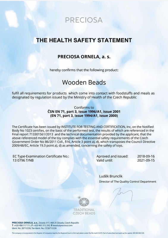 Puuhelmet t&auml;ytt&auml;v&auml;t EN 71-3 -turvallisuusstandardin ja on testattu kemiallisesti turvallisiksi p&auml;ivitt&auml;isess&auml; k&auml;yt&ouml;ss&auml;.